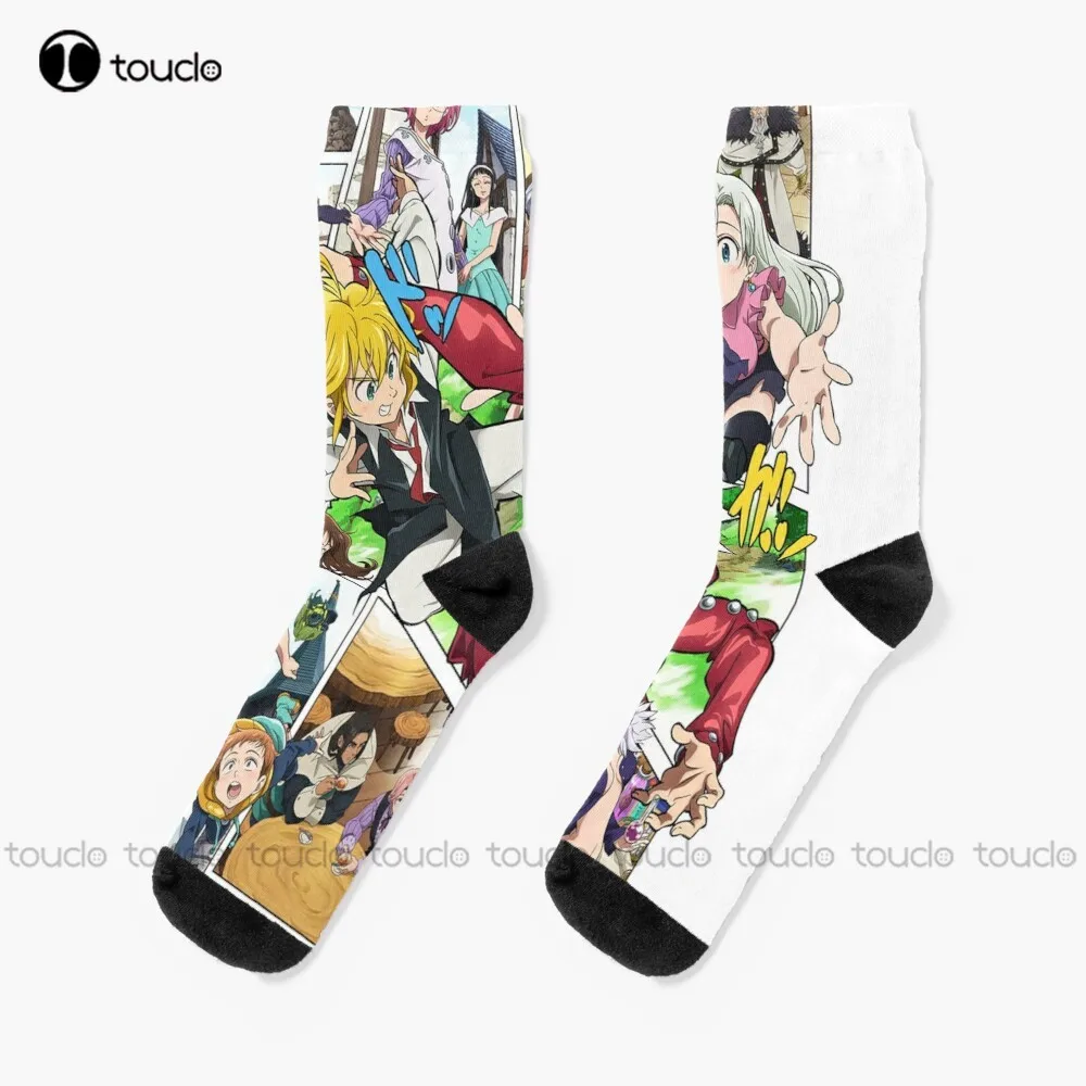 

Seven Deadly Sins Manga Socks Custom Socks Christmas Gift Custom Unisex Adult Teen Youth Socks Women Men 360° Digital Print