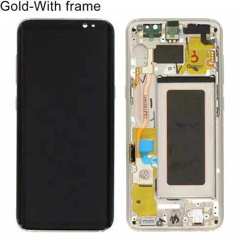 Для Samsung Galaxy S8 g950 дигитайзера ЖК-экрана телефона с/без рамки - Цвет: Golden with Frame