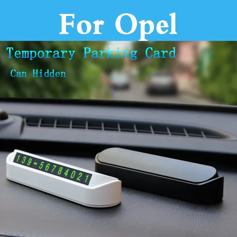 

Luminous Phone Number Notification Car Temporary Parking Card Night Car For Opel Astra Antara Vectra Zafira Insignia