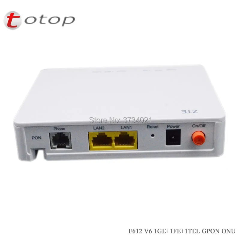 Orinigal ZTE F612 GPON ONU 1GE + 1FE ethernet 1 голосовой оптический сетевой терминал V6 версия