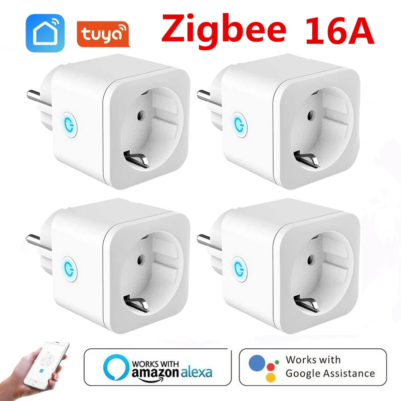 ZigBee Smart Plug ЕС 16A адаптер Мощность монитор таймер розетка пульт дистанционного