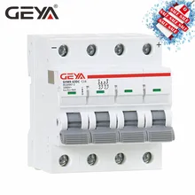 GEYA переменного тока выключатель постоянного тока 1000V переменного тока выключатель мини-выключатель постоянного тока 6A 10A 16A 20A 25A 32A 40A 50A 63A 4 полюса IEC60947