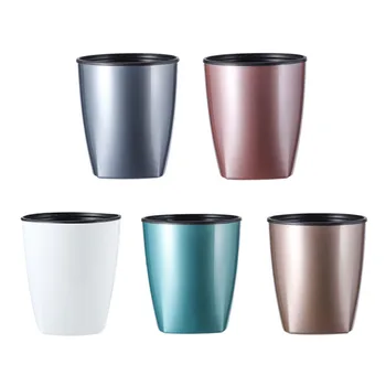 

5pcs Plastic Lazy Flower Pot Creative Gardening Planter Self Watering Plant Holder Water Storage Pot for Home Garden Room
