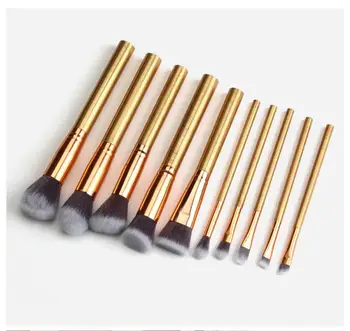 

10 PCS Makeup Brushes Professional Beauty Powder Foundation Eyeshadow Make Up Brushes Set Loose Powder Brushes