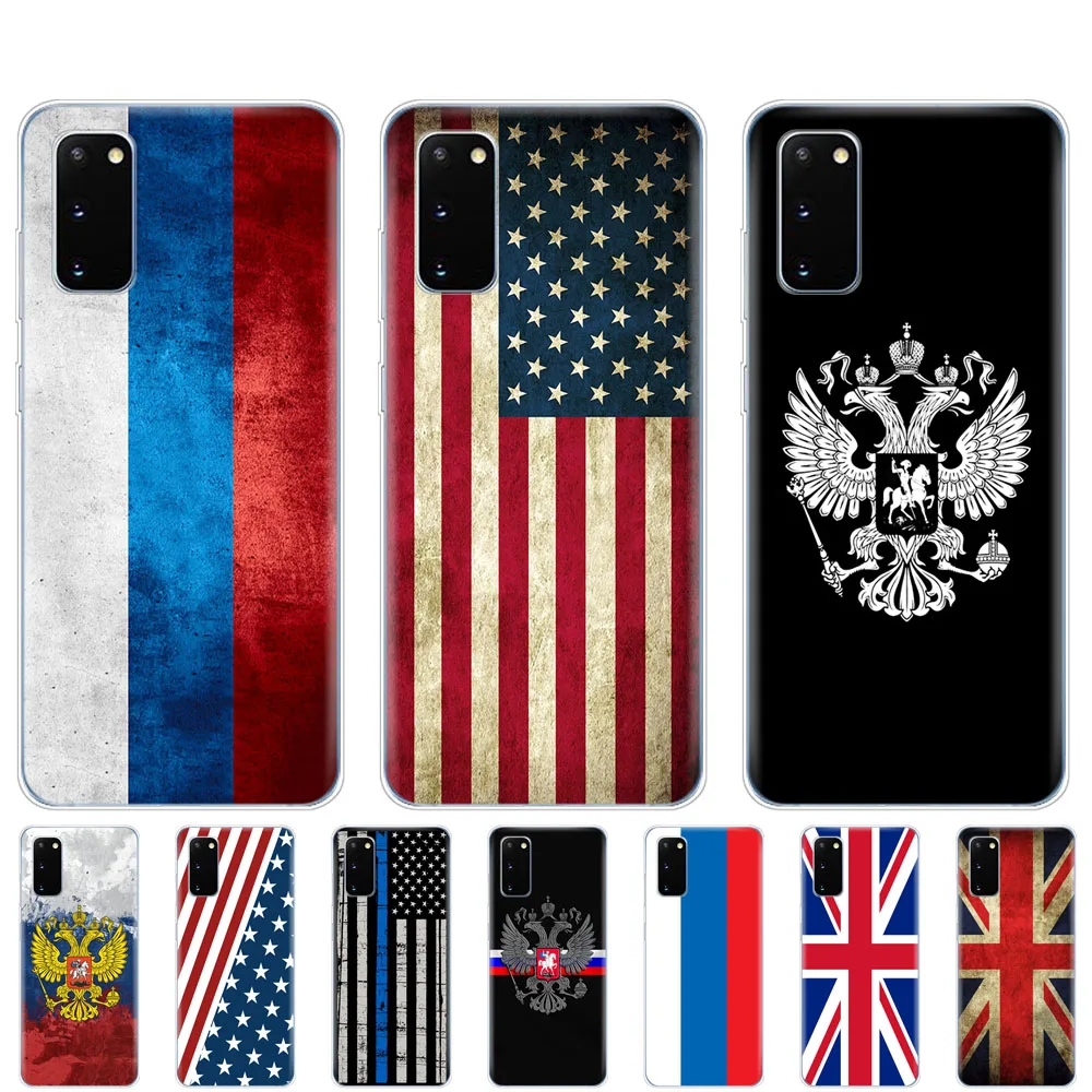 Чехол для samsung galaxy S20 PLUS Ultra S10 lite чехол note 10 plus с российским американским