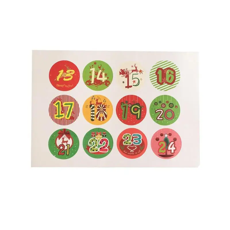 10 Sheet Christmas Sealing Sticker Cookies Candy Bag Baking Cake Gifts Box DIY Sealing Sticker - Цвет: 13 to 24
