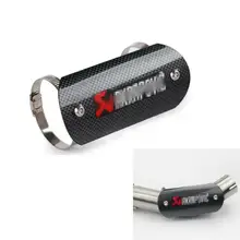 Поверхность из углеродного волокна Универсальный мотоциклетный глушитель накладка на трубу протектор тепловой щит защита из нержавеющей стали