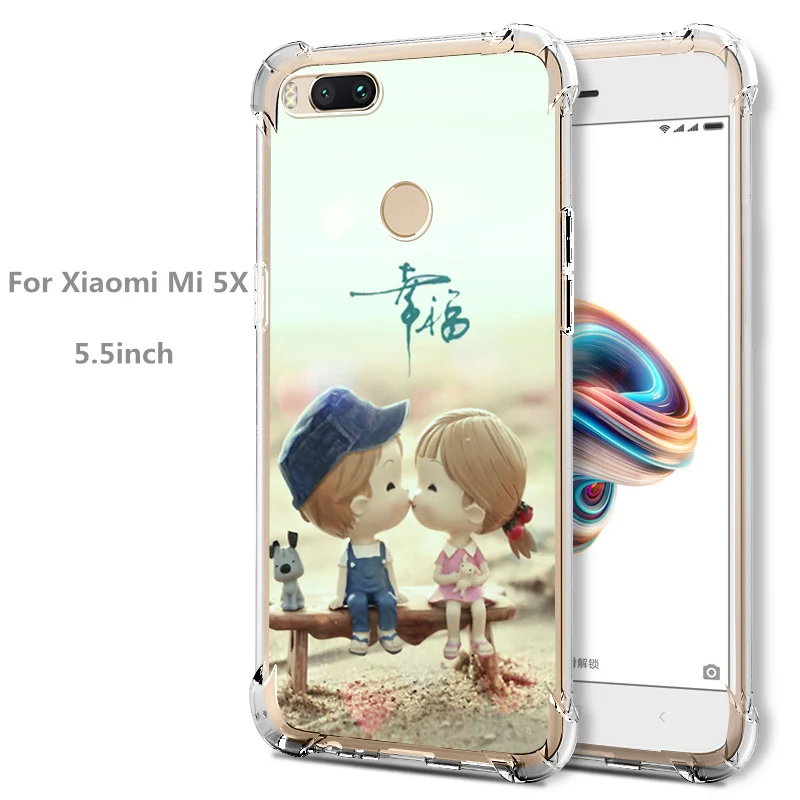 Happiness Для Xiaomi mi 5x A1 Gasbag гелевый Чехол градиентной расцветки задняя крышка защитная оболочка для mi 5 x mi 5x Защитная сумка для мобильного телефона пневмоподушка - Цвет: Happiness