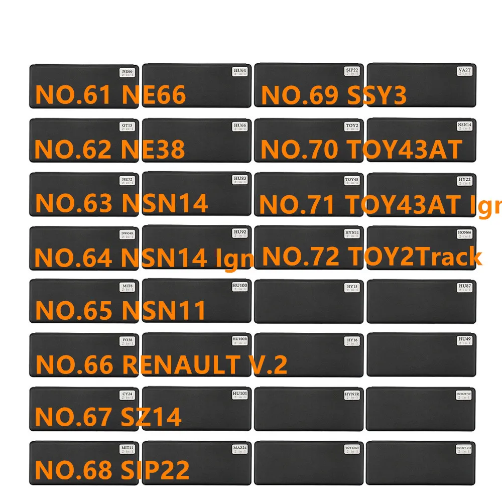 Diastar 61-72 lishi 2 в 1 инструмент NE66 NE38 NSN14 Ign NSN11 SZ14 SIP22 SSY3 TOY43AT игрушка трек для Renault V.2 |