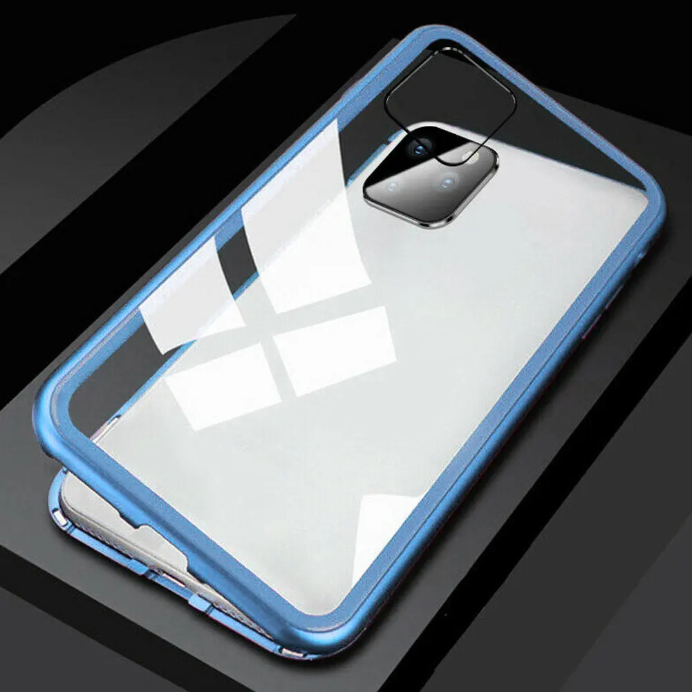 Магнитный абсорбционный чехол металлический бампер для iPhone 11 Pro закаленное стекло задняя крышка магнит для iPhone 11/11 Pro Max/11 Pro
