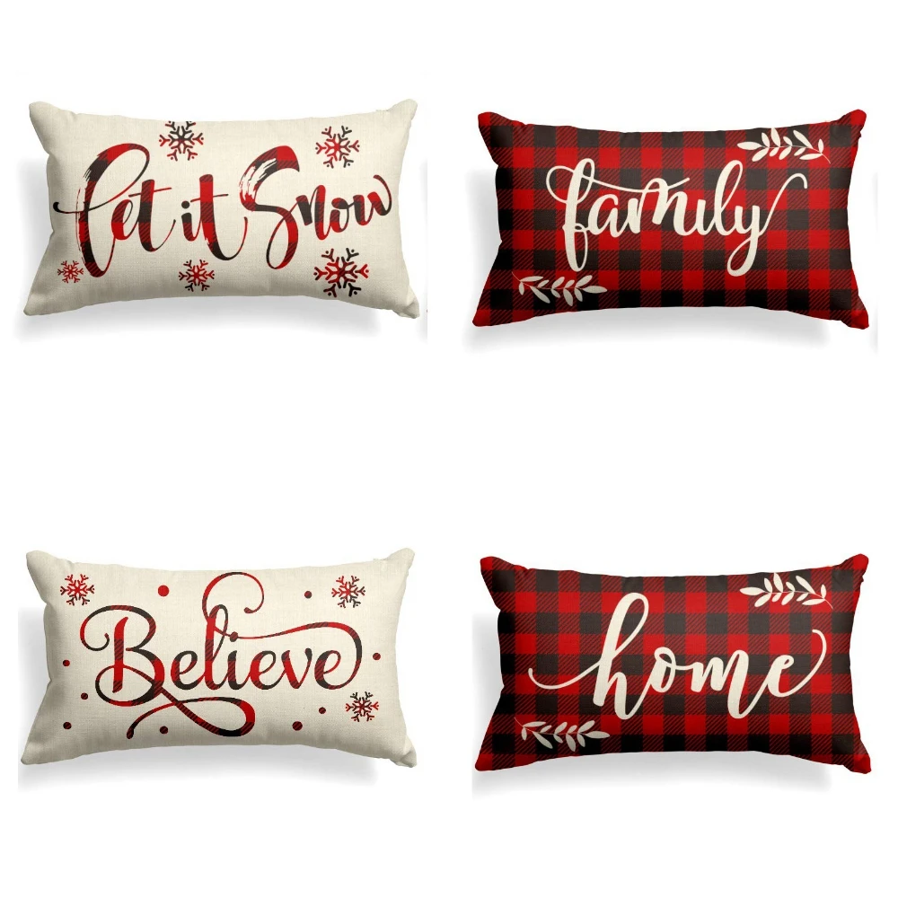 Рождественский чехол для подушки с 3D принтом чехлы диванных подушек