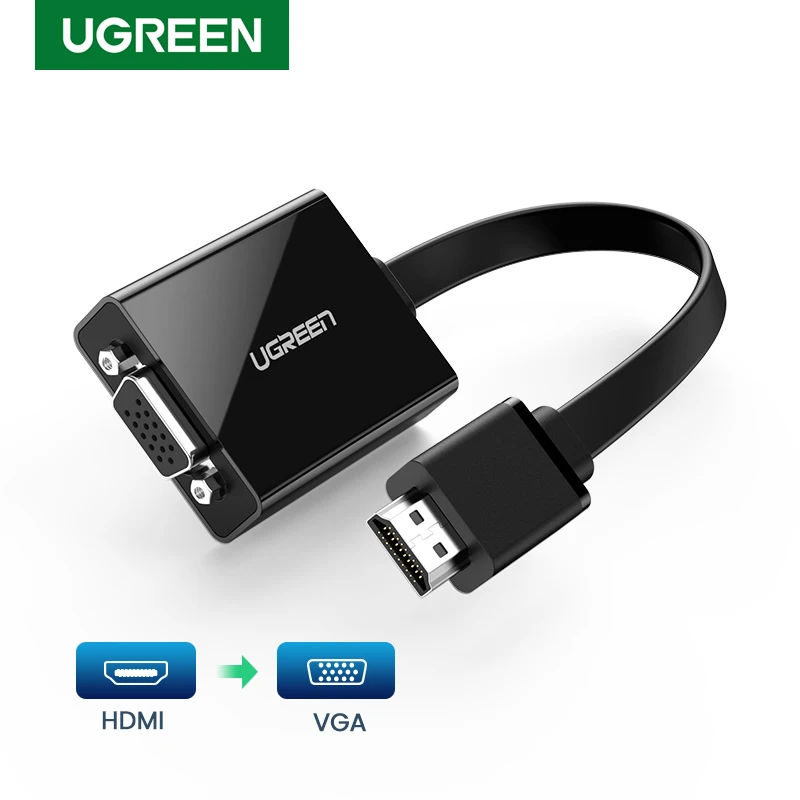 UGREEN активный HDMI к VGA адаптер с 3 5 мм аудио разъем штыревой на Женский 1080P для