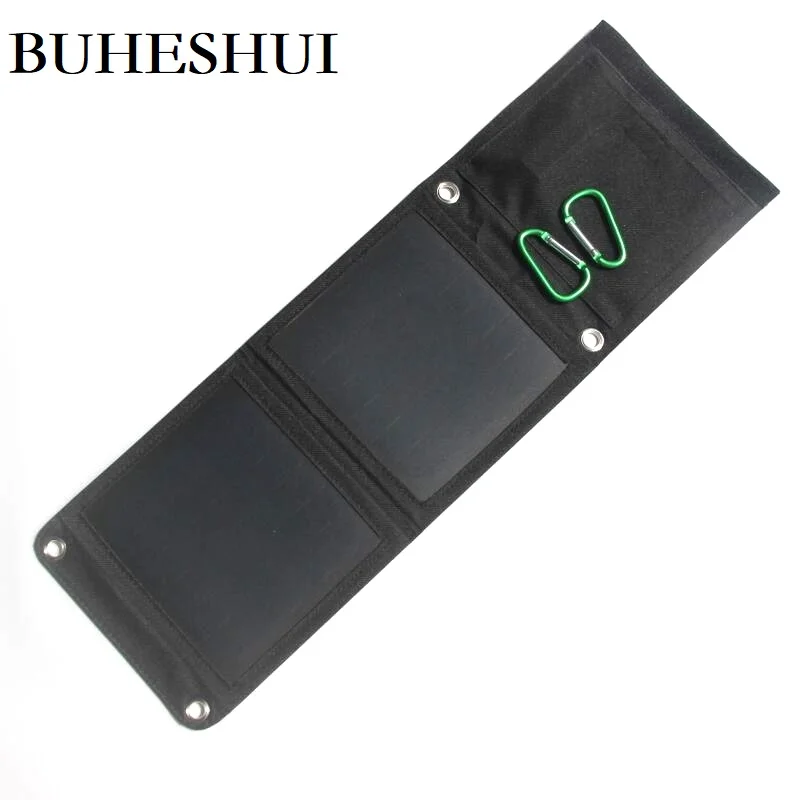 

BUHESHUI Solar Panel 14W 5V Solar Charger Portable Solar Battery Chargers Charging for Phone for Hiking etc. Outdoors.
