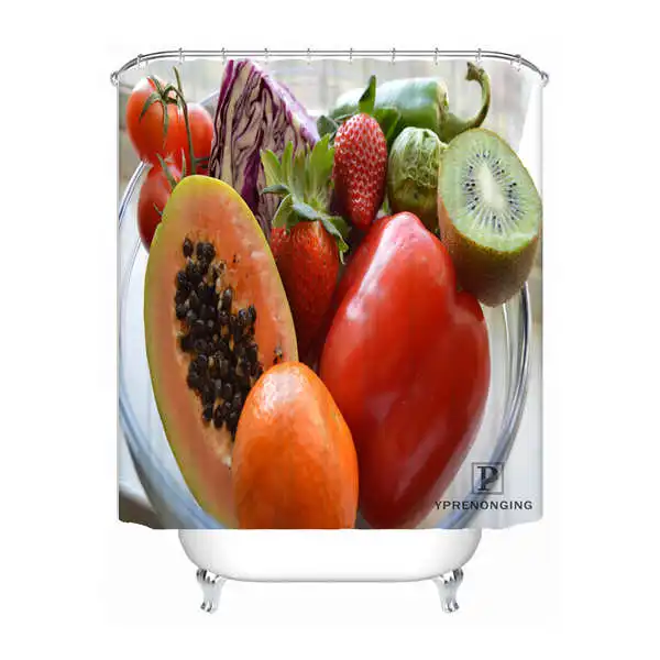 Shower Curtain Пользовательские соки цитрусовые апельсины водонепроницаемый Душ занавес для ванной комнаты s крючки полиэстер ткань мульти Sizes180509-26 - Цвет: Shower Curtain