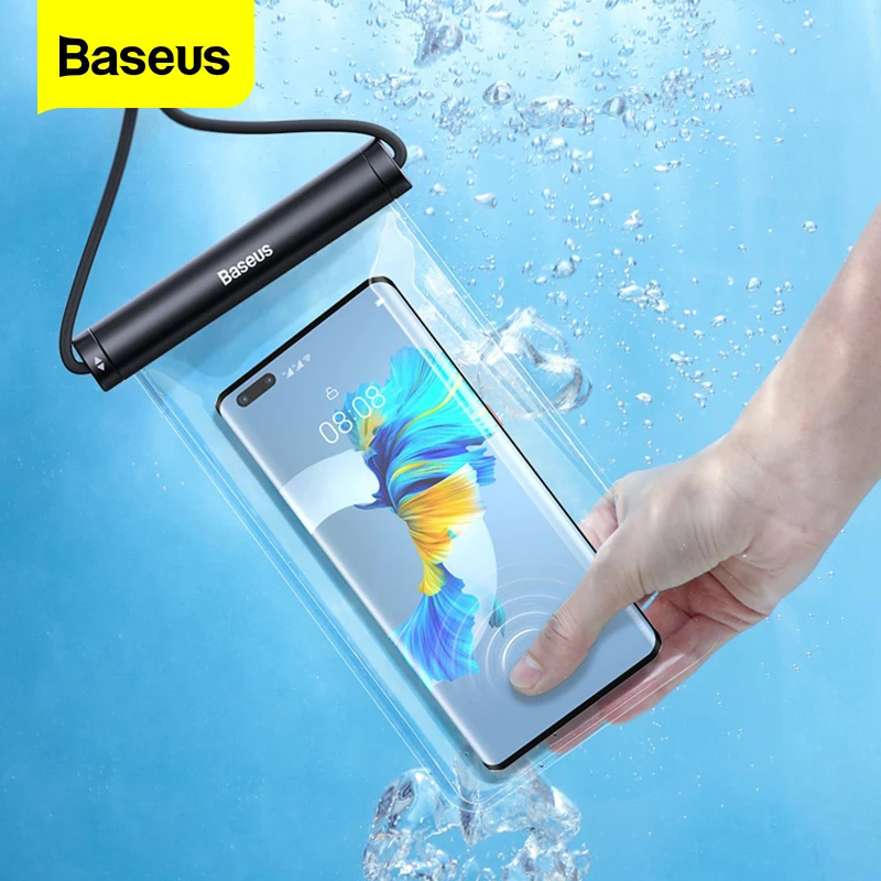 Baseus Waterproof Phone Case For iPhone 12 Pro Samsung Xiaomi Transparent TPU iPX8 Waterproof Universal Protection Cover Coque