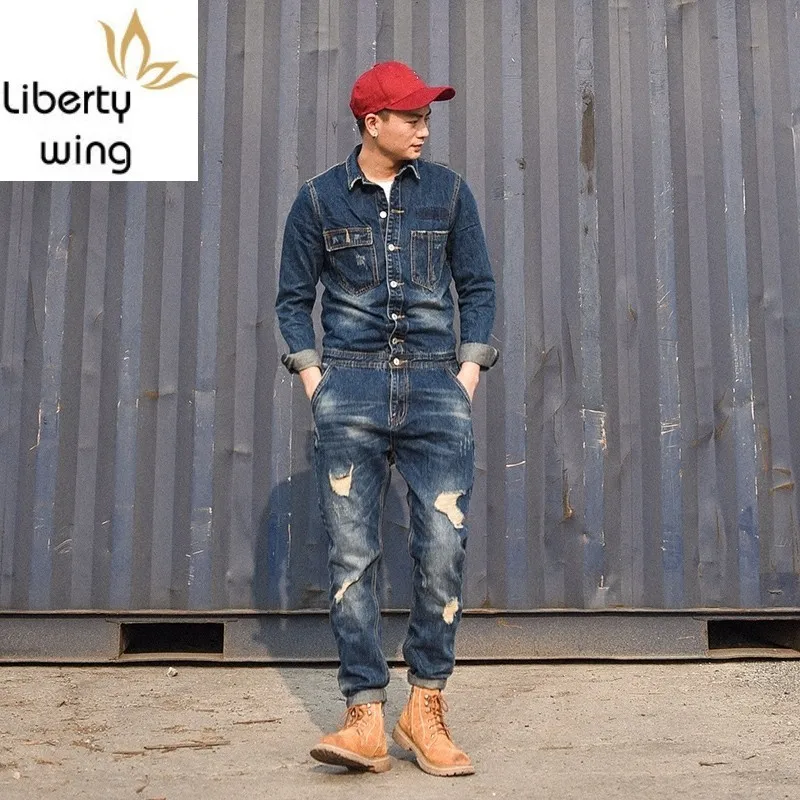 Denim Overalls Vintage Blue Jeans 