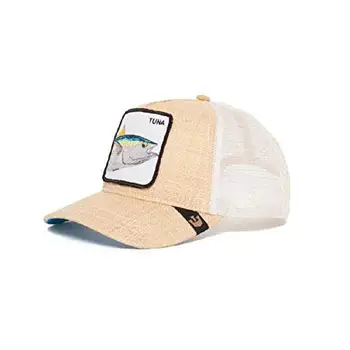 

Goorin Bros BIG FISH "tuna" wicker trucker Cap Unique size. Baseball caps, men caps, caps for men, hat, summer, white cap, head