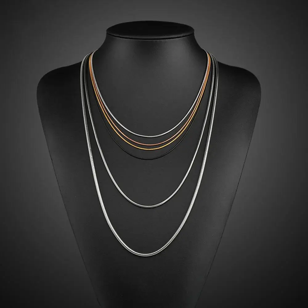 1 piece Stainless Steel 0.9/1.2/1.5mm Snake chain necklace For Pendant Necklace Bracelet stainless steel necklace pendant necklaces pendant necklace metal necklace