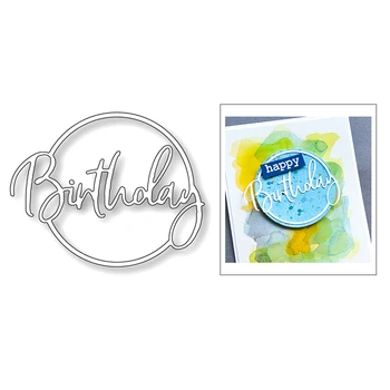 

Hot 2020 New Metal Cutting Dies Foil Stencils For DIY Scrapbooking Birthday Word Circle Tag Album Decor Embossing Craft Dies Cut