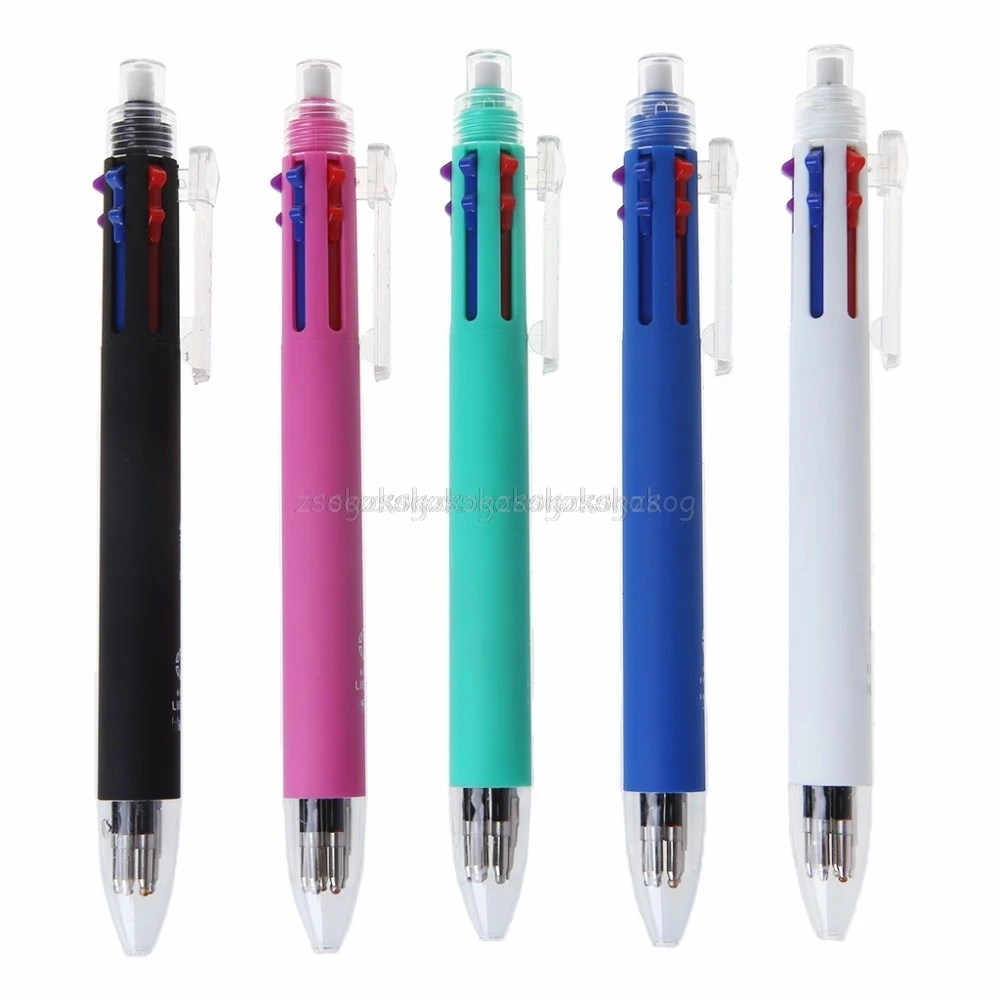 

0.7mm 5 Colors In One Retractable Ballpoint Pens Mechanical Pencil Smooth Writing Tip Note Taking Au13 19 Droship