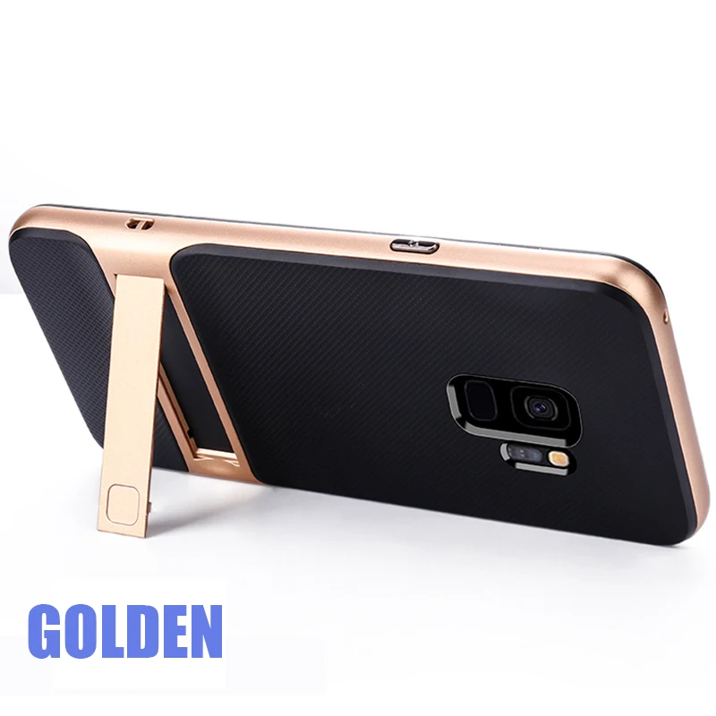 ZNP роскошный держатель чехол для телефона для samsung Galaxy S10 S9 S8 S7 Plus S10E подставка полный чехол для samsung Note 9 10 Pro чехол s - Цвет: Gold