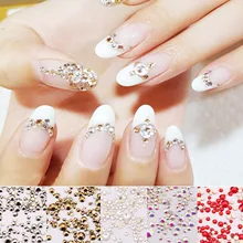 Трансграничной для роспись ногтей плоский Стекло горный хрусталь Размеры смешанные Guomao с украшением в виде кристаллов 12-мешок для маникюра со стразами