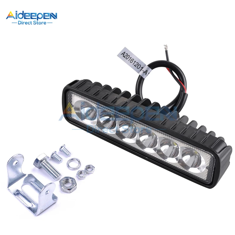 6 inch 18W 6 LED Offroad Car Work Light Spotlight Daytime Running Light 12V 6*3W Flood Beam For Jeep 4x4 ATV 4WD SUV Car Styling