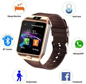 

Bluetooth Smart Watch DZ09 Phone With Camera Sim TF Card Android SmartWatch Phone Call Bracelet Watch for IOS Android phone