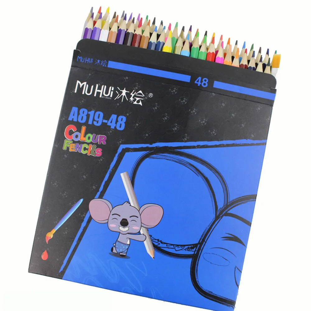 

48 color pencil water soluble carton student painting color pencil set