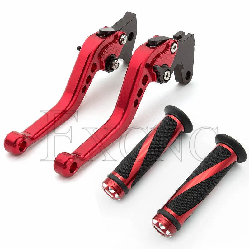 RED Lever and Grips CNC рычаг тормоза мотоцикла сцепления для Honda CBR500R CB500F CB500X cb 500 x CBR300R CB300F/FA CB 300 CBR 300R Grom MSX125 MSX 125 - Цвет: RED Lever and Grips