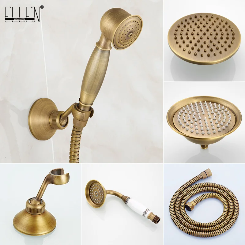 Antique Bronzeหัวฝักบัวฝักบัวสเปรย์ฝักบัวห้องน้ำทองแดงโบราณห้องน้ำอุปกรณ์เสริมELS2004 1