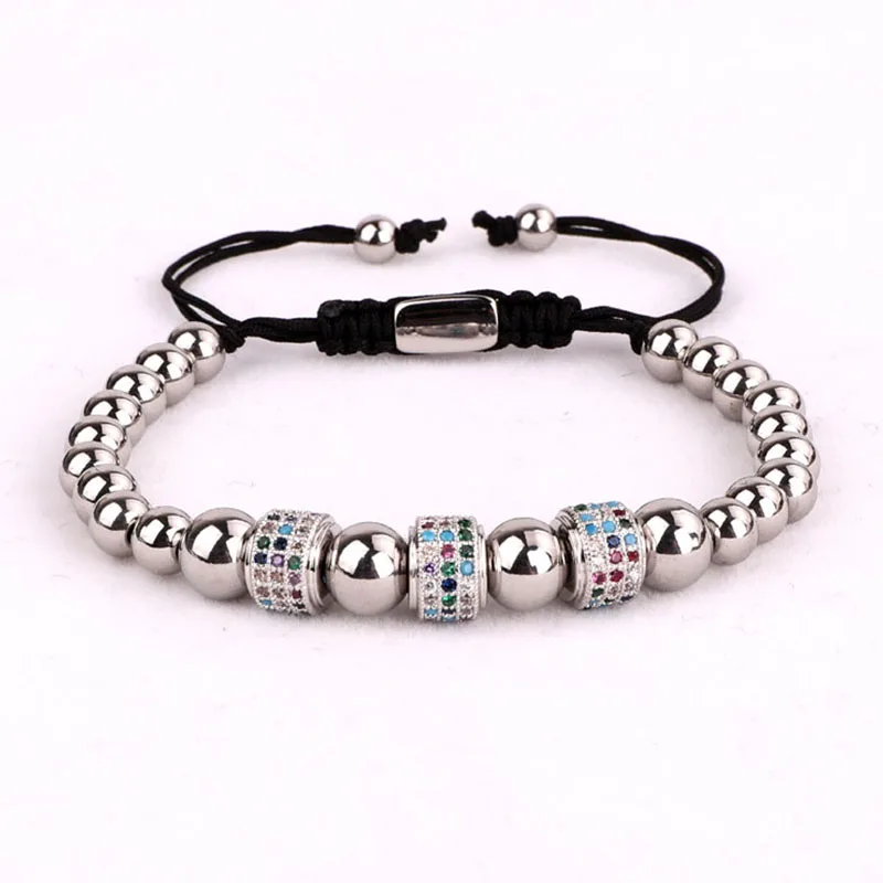 New Women Jewelry High Quality Colorful CZ Charm Stainless Steel Bead Handmade Fashion Bracelet - Image 5