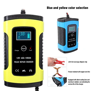

12V 6A Automatic Car Truck Motorcycle Battery Charger Intelligent Fast Charging Pulse Repair Lead Ac