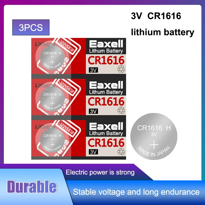 3 шт./лот для Eaxell CR1616 DL1616 ECR1616 LM1616 1616 в литиевые батареи Кнопочная батарея монетная