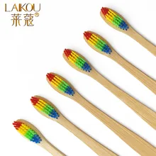 LAIKOU брендовая ультра мягкая зубная щетка бамбуковый уголь Нано розовая синяя щетка уход за полостью рта деревянная зубная щетка гигиена полости рта для взрослых