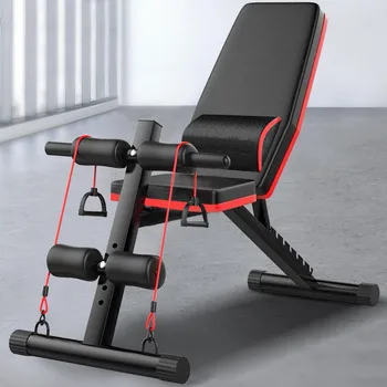 

Adjustable Multi-functional Fitness Chair Sit-ups Incline Abs Bench Flat Fly Weight Press Building Rope Press Dumbbell For Home