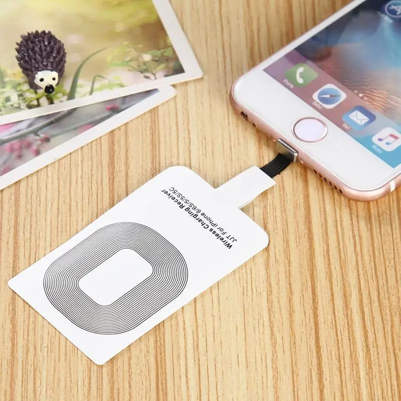 Быстрое беспроводное зарядное устройство Qi приемник для IPhone 5/5s/5c/6/6s/6s p/6p Android IOS