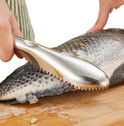 1pcs Cooking Tools Fish Cleaning Knife Fish Skin Scraper Stainless Steel Fish Scales Fishing Cleaning Kitchen Gadget