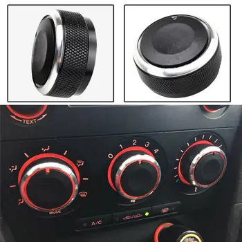 

3* A/C Panel Control Switch Knob Cover Premium Durable Material Car Interior Decoration For Mazda 3 2004-2009