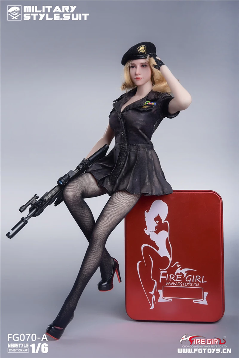 Fire Girl Toys 1/6 FG070 Военный стиль бесшовные колготки серии костюм(Триколор) Fit 12 дюймов Женская игровая фигурка военного тела