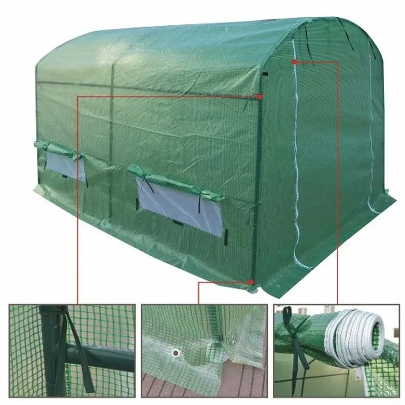 AULAYSED новая туннельная теплица 10 'x7'x6' Большая изоляция Садовый дом Прочный 2