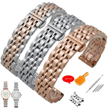 

316L Stainless steel watchbands silver golden rose gold strap Replacement metal belt for AR1926/1908/AR11244 women's watch chain