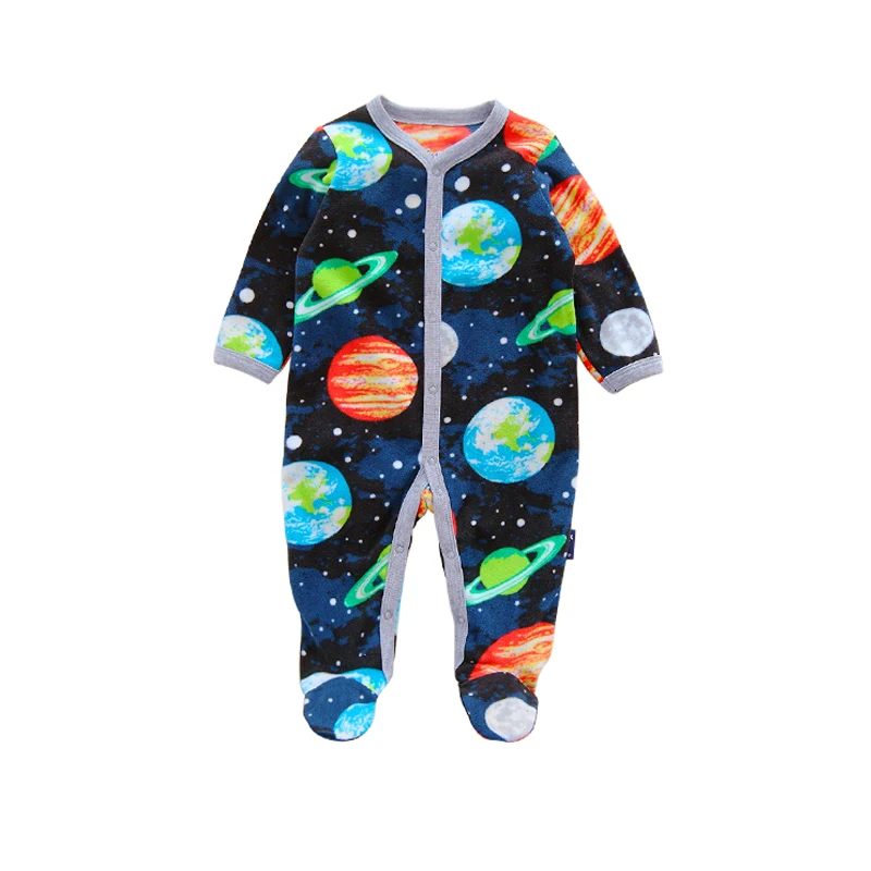 Детская одежда Зимний флисовый комбинизон для маленьких мальчиков и девочек Детский костюм комбинезон для малышей - Цвет: 28G