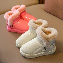 

Winter Snow Boots Children's Warm and Velvet Thick Cotton Shoes Non-slip Wear-resistant Outdoor Short Boots Kids Snow Boots
