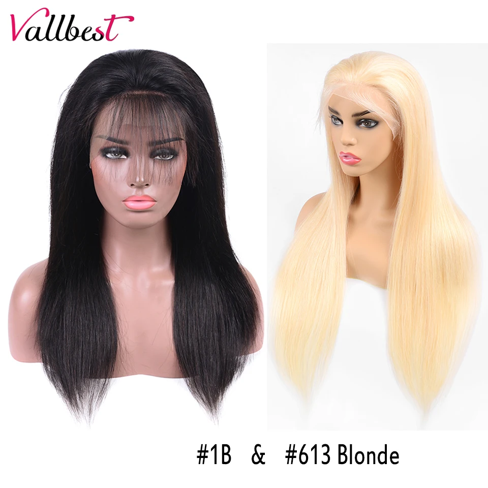 

Vallbest Brazilian Straight Hair 613 Blonde Lace Front Human Hair Wigs Remy 13X4 Natural Color Wigs Human Hair Lace Front