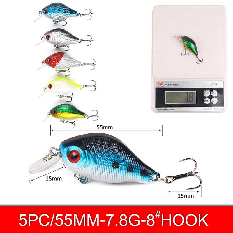 HAODIAOZHE набор рыболовной приманки Minnow жесткая искусственная приманка, воблер качественная пластиковая уличная наживка для рыбы PESCA снасти YU112