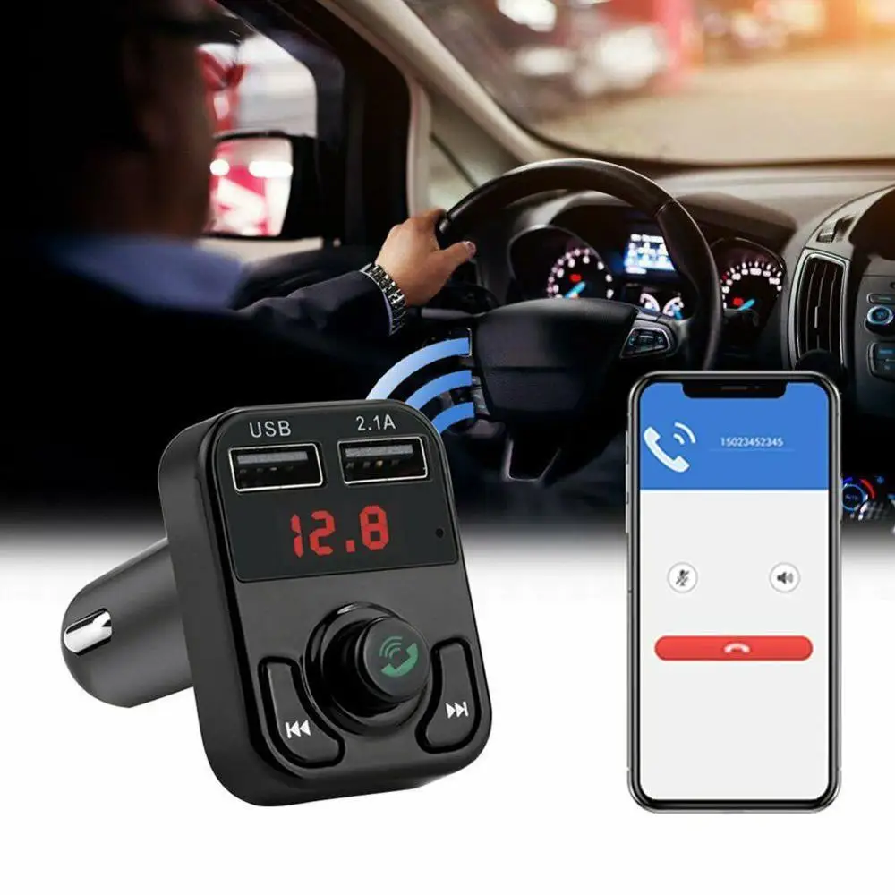 Универсальный MP3-плеер 2.1A, Bluetooth, MP3 плеер, fm-передатчик, беспроводной радио адаптер, USB Автомобильное зарядное устройство, SD воспроизведение музыки