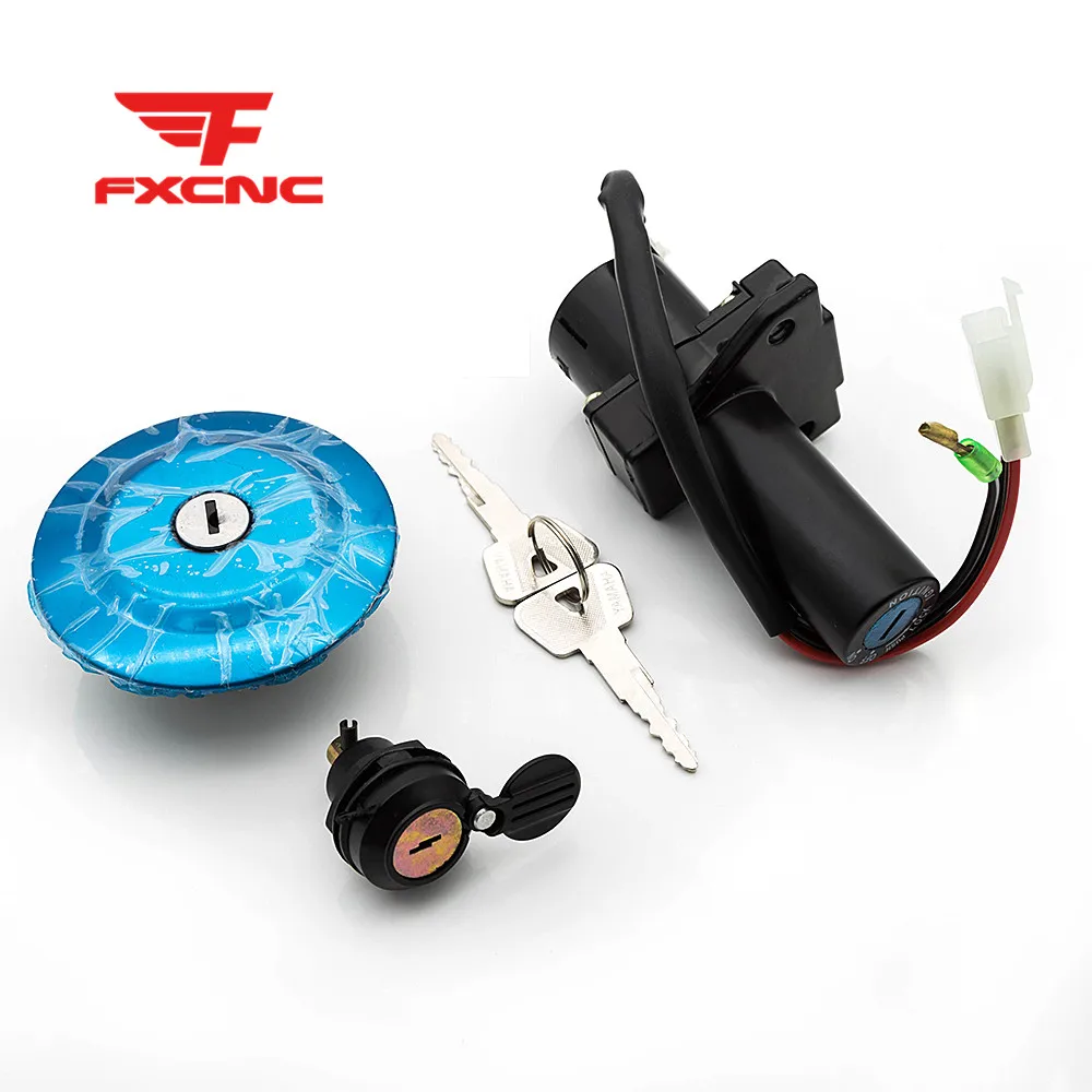 

For Yamaha YBR125 2005 06 07 08 2009 Motorcycle Ignition Switch Lock Gas Tank Cap Key Motorbike Accessories