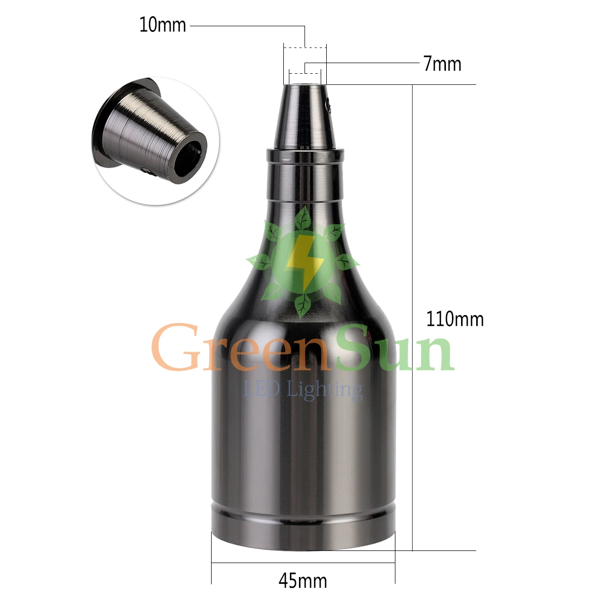 GreenSun 4 шт. жемчуг черный E27/E26 Потолочный подвесной светильник Медь держатель