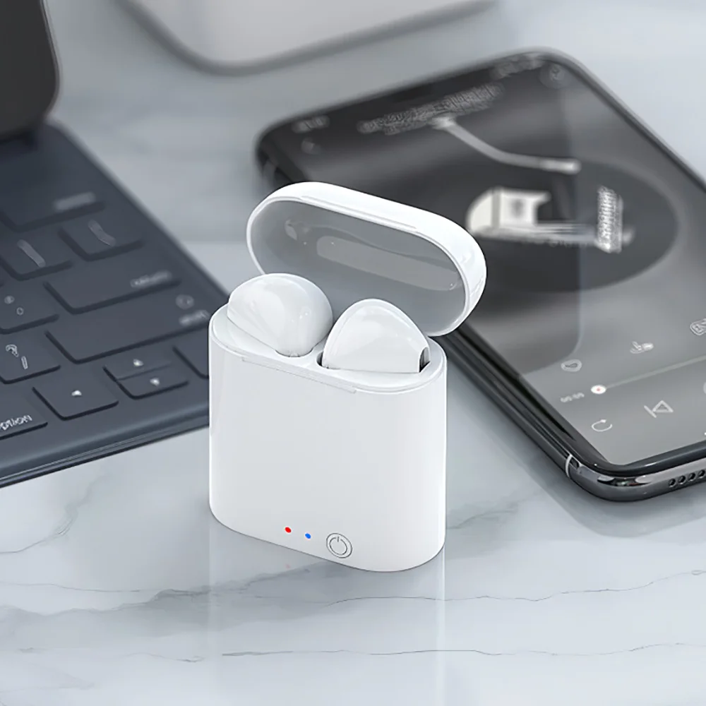 6D Stereo i8 Bluetooth Earphone TWS In Ear Wireless For iPhone Samsung Huawei Charging Box Earbuds Handsfree Call Headsets